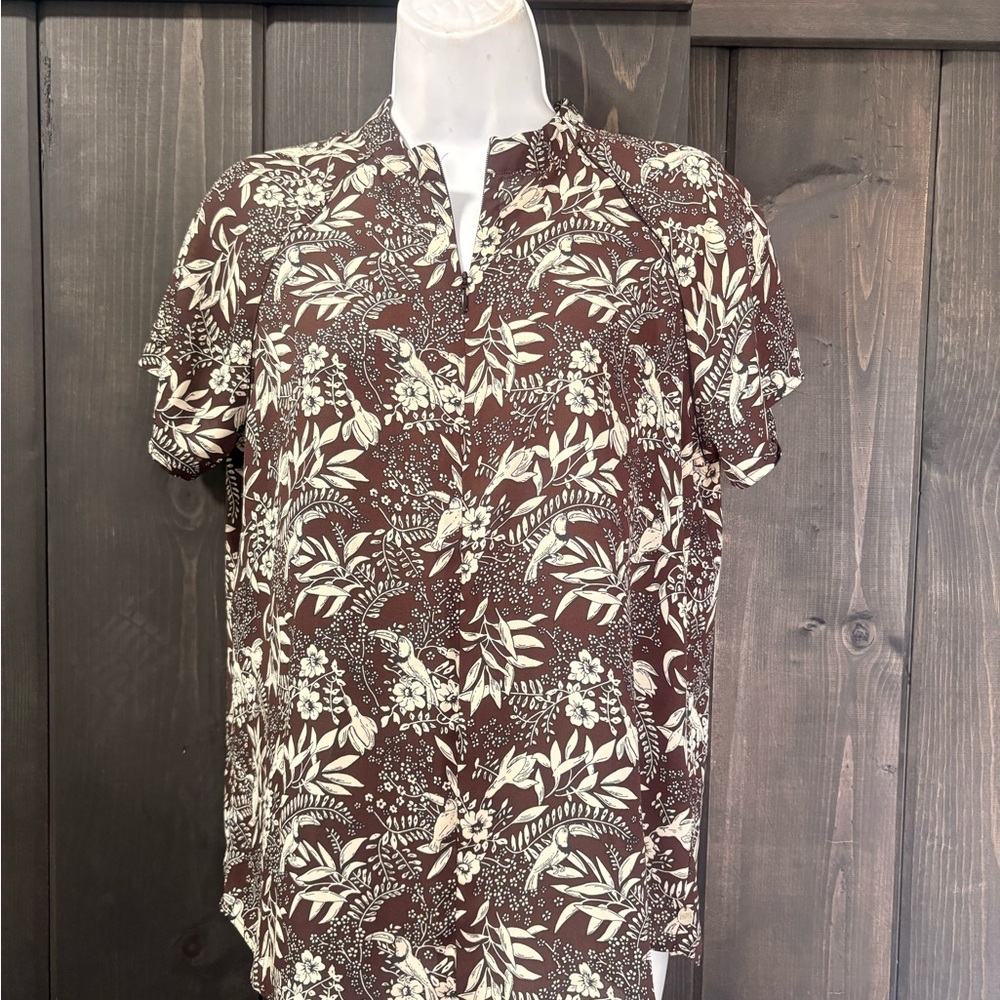 NWT Scotch and Soda Brown Toucan Jungle Floral short  Size M
